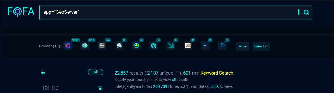 FOFA Search Results